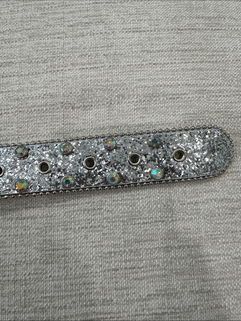 Silver Crystal-Embellished Women's Belt - Picture 5 of 10